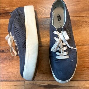Dr. Scholl's Navy Blue and Light Gray Casual Lace-Up Sneakers